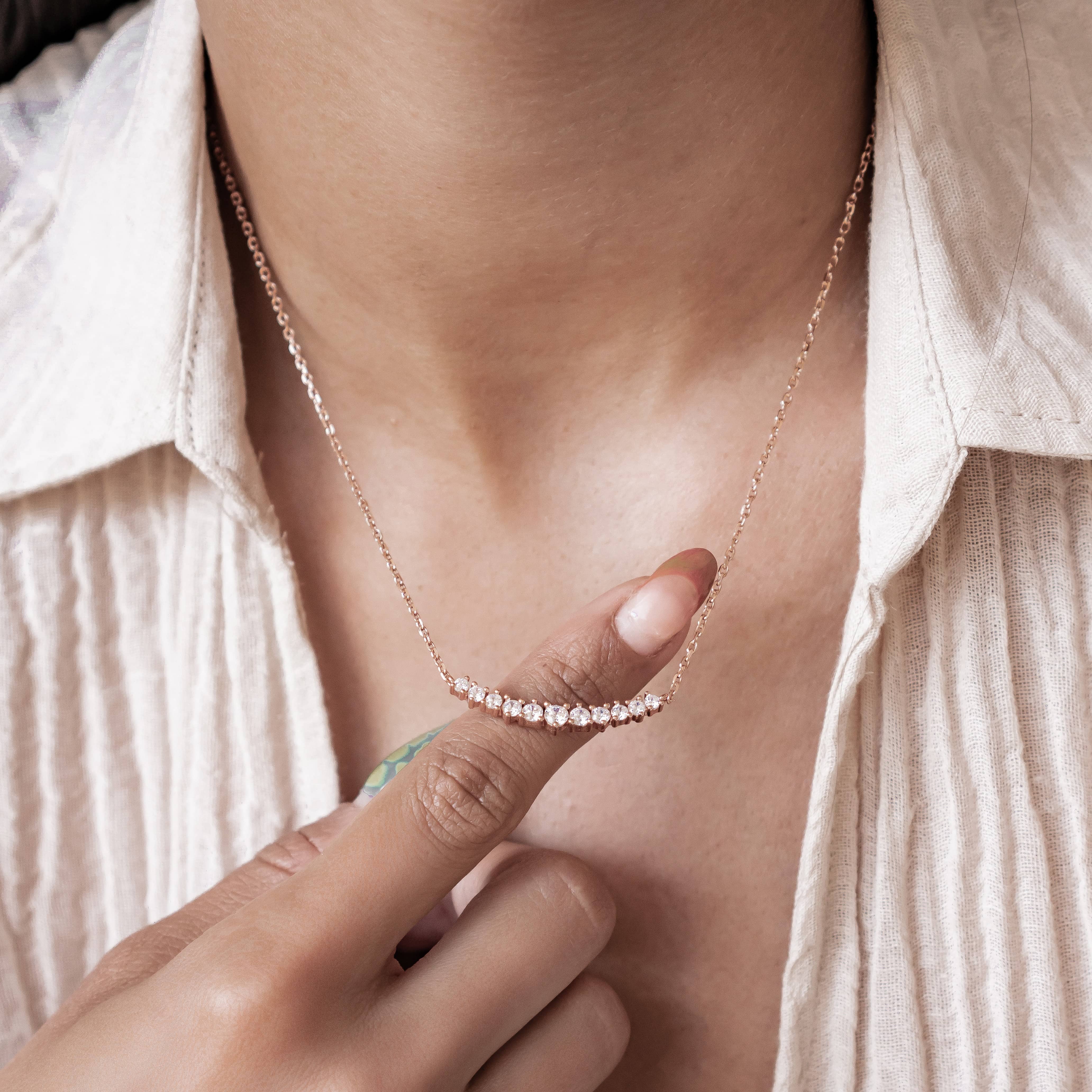 Tennis Glow Halskette aus Sterlingsilber